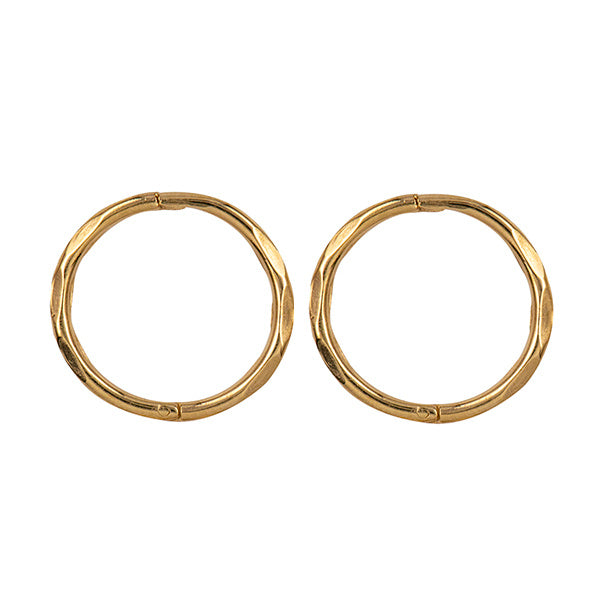 9k Yellow Gold 10Mm Facet Sleepers