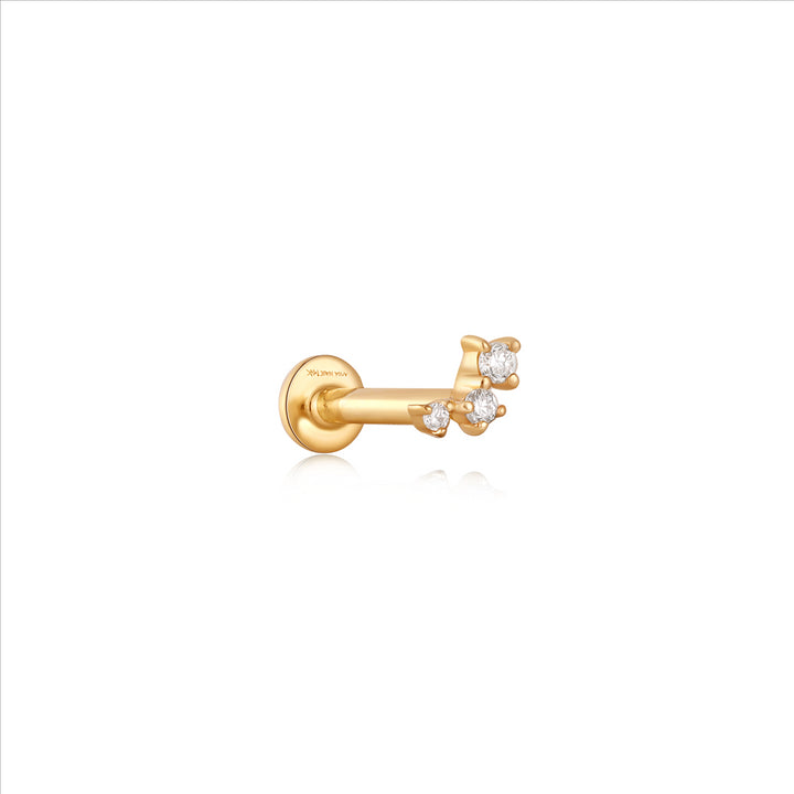 Ania Haie 14K YG Diamond Flat Back Screw On Earring