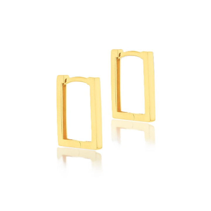 9K YG Rectangle Huggies