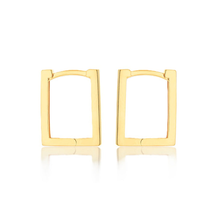 9K YG Rectangle Huggies