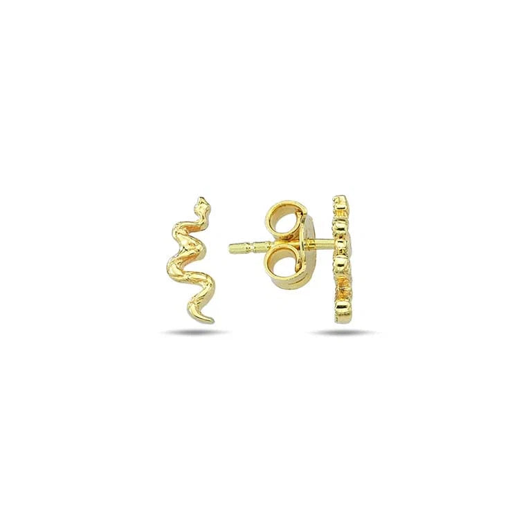 9K YG Snake Studs
