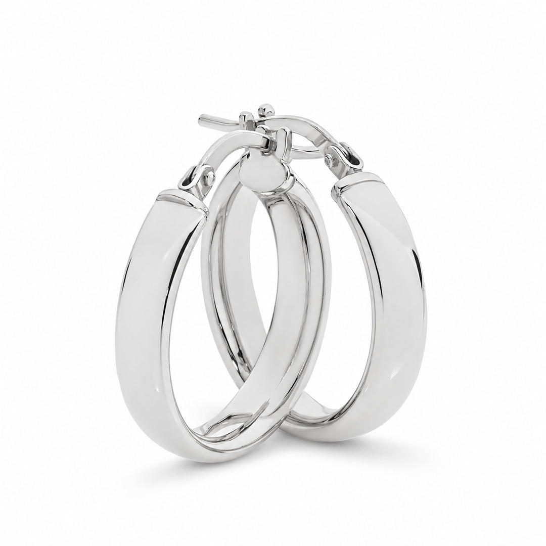 9K WG S/Filled Oval Hoops