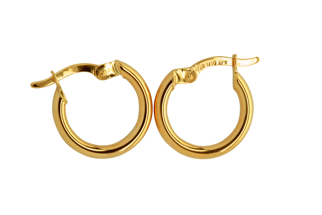 9K YG S/Filled Small Hoops