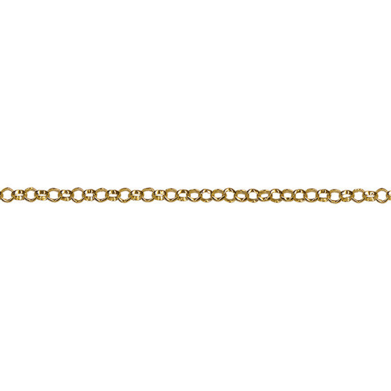 9K YG Round Belcher Chain 45CM