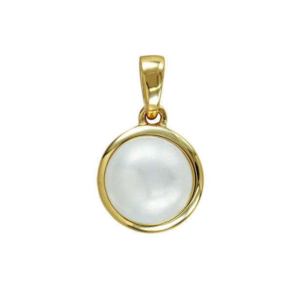 9K Yellow Gold Pearl Pendant