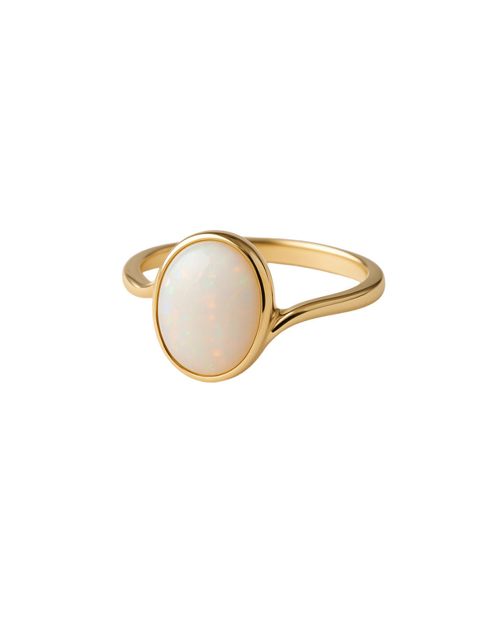 9K Yellow Gold Opal Ring