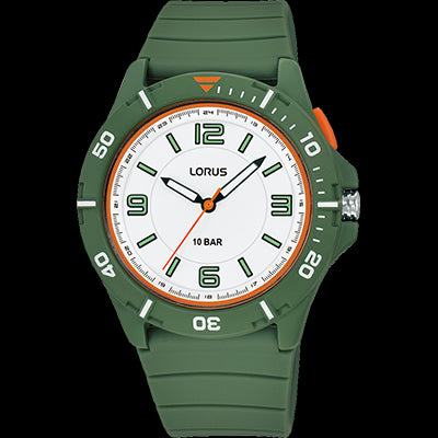 Lours Youth Green & Orange Watch