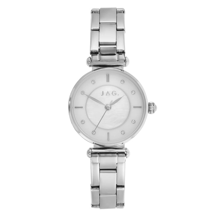 Jag 'Portland' Stainless Steel Mother of Pearl Analogue Watch J2924A