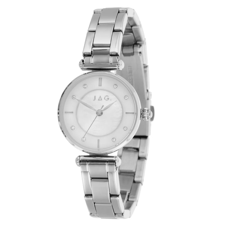 Jag 'Portland' Stainless Steel Mother of Pearl Analogue Watch J2924A