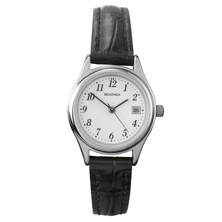 Sekonda Leather Black Ladies Watch