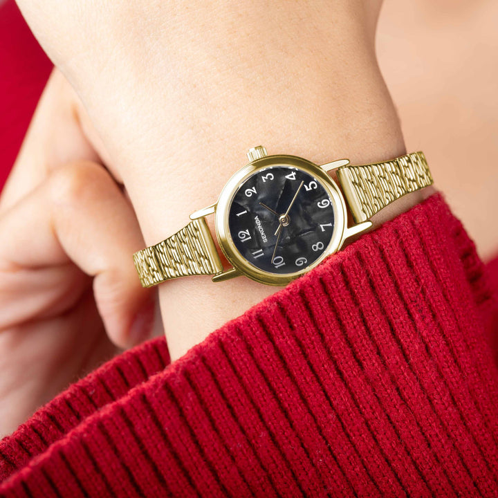 Gold Sekonda Ladies Stretch Watch