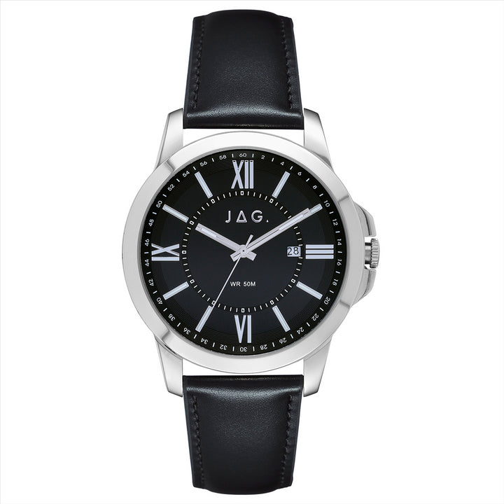 Jag Gents Black, Leather Watch