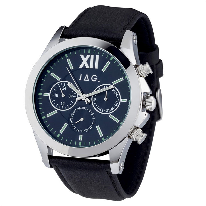 Jag Gents Black, Leather Watch