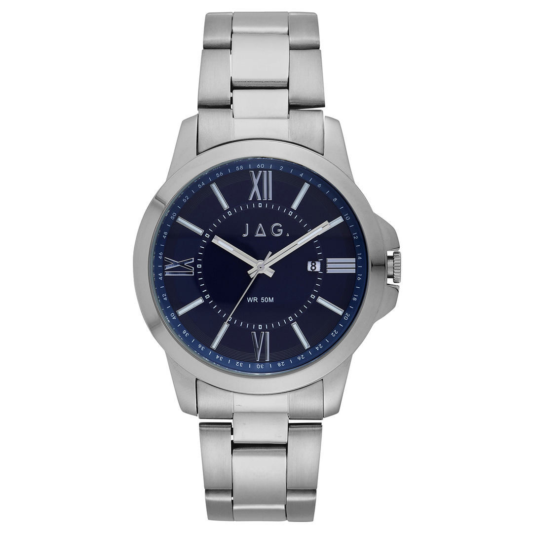 Jag "Xavier" Steel & Blue Gents Watch