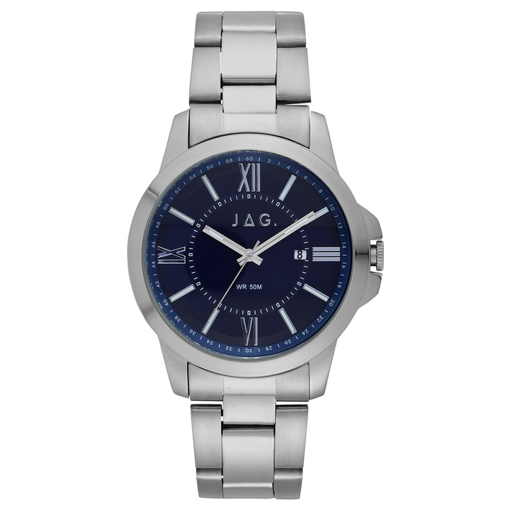 Jag "Xavier" Steel & Blue Gents Watch