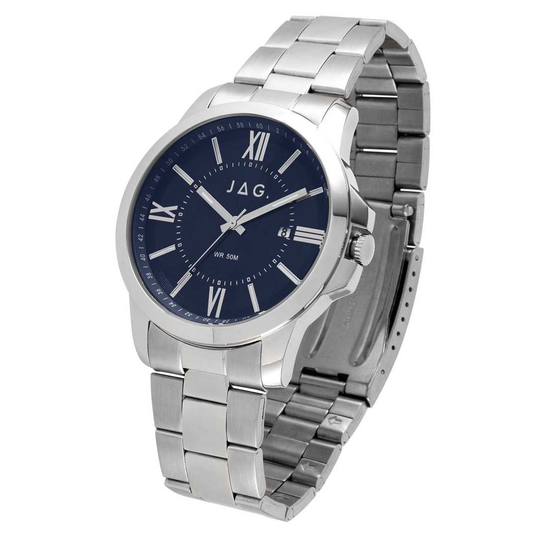Jag "Xavier" Steel & Blue Gents Watch