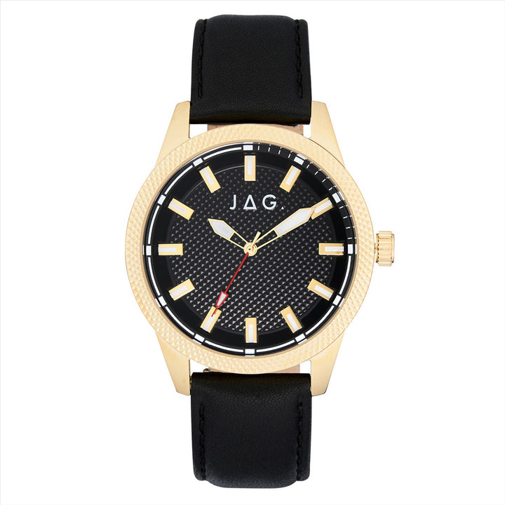 Jag Gents "Belmont" Black/Gold Watch