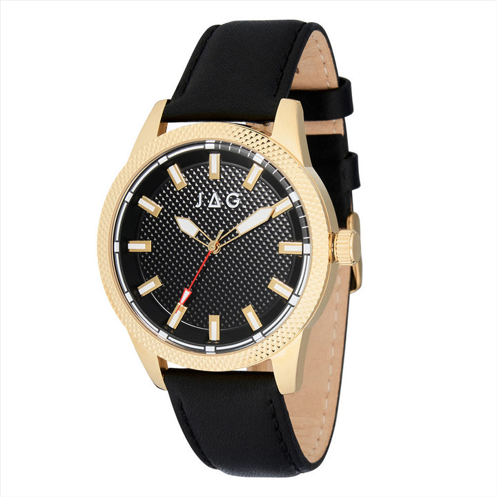 Jag Gents "Belmont" Black/Gold Watch