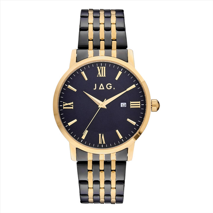 JAG Gents "Banks" Black & Gold Watch