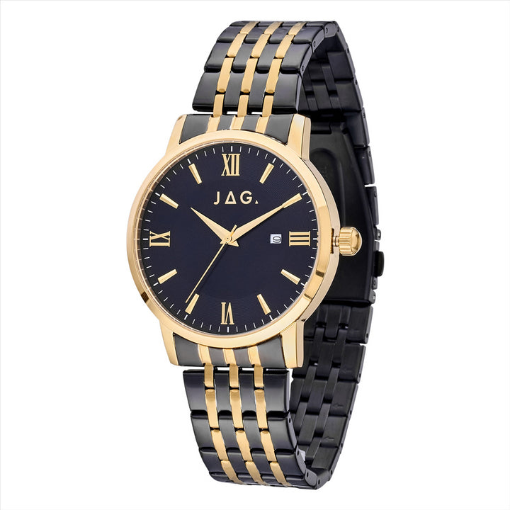 JAG Gents "Banks" Black & Gold Watch