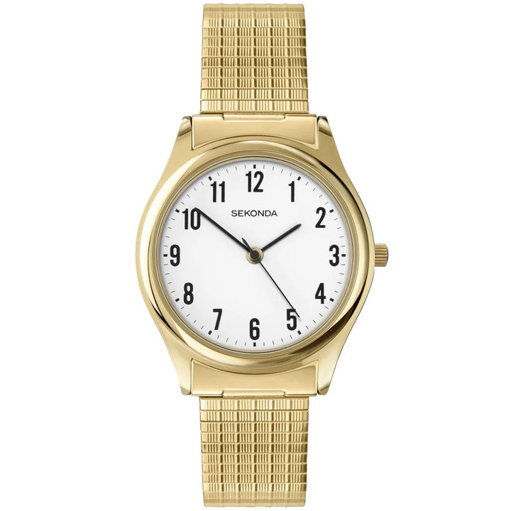 Sekonda Classic Gold Plated Stainless Steel Watch White Dial 36Mm