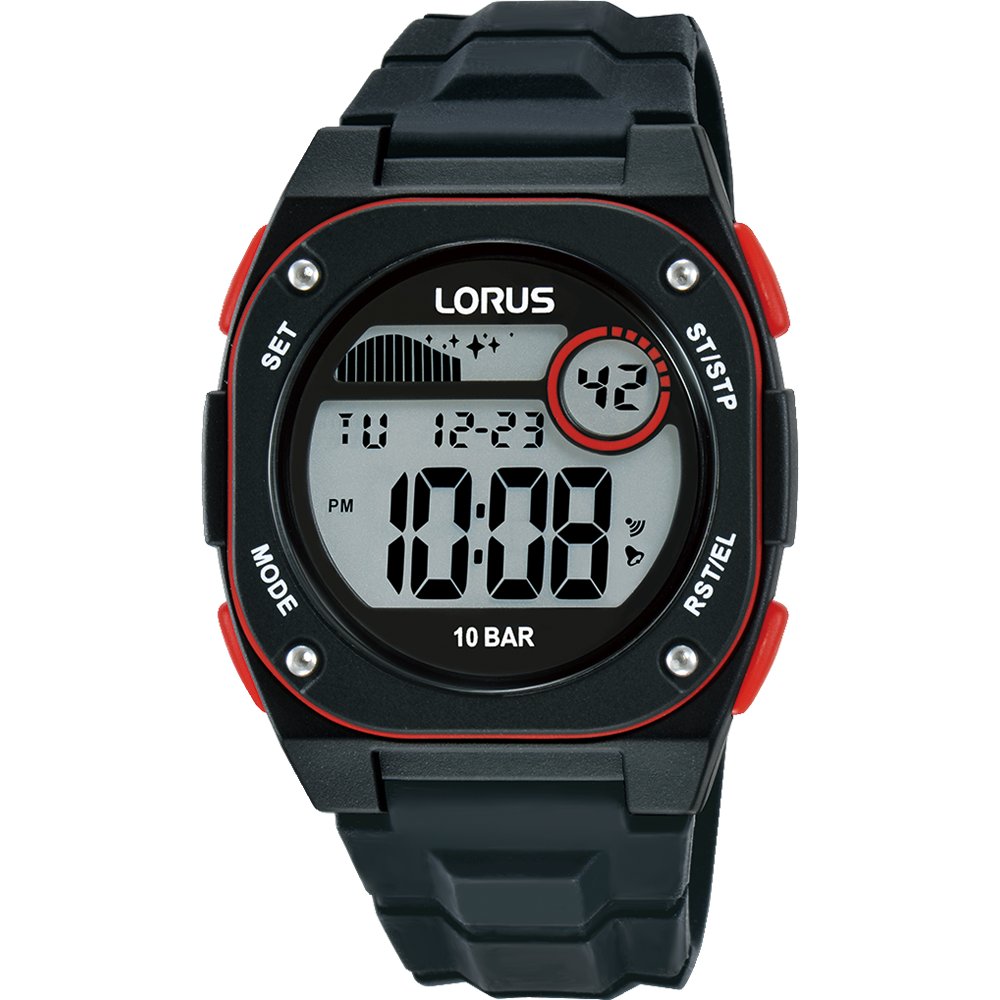 Lorus Black/Red Digital Watch