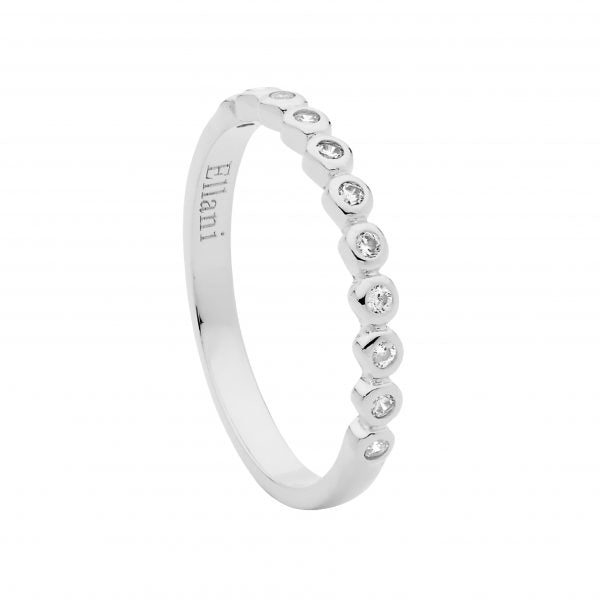 Ellani Silver CZ Ring