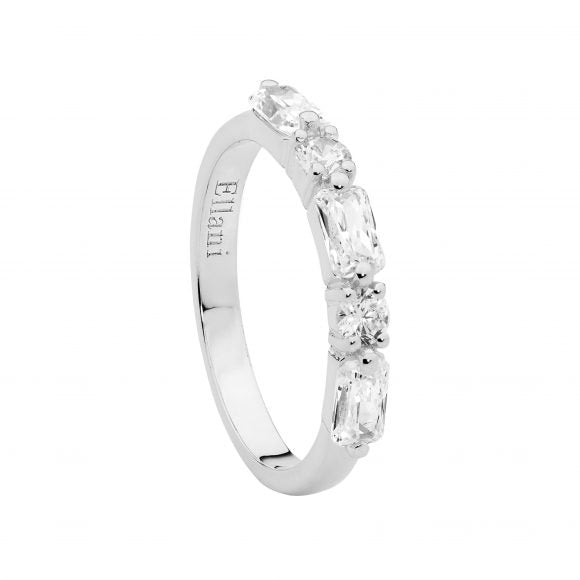 Ellani Silver CZ Ring, SIze 9