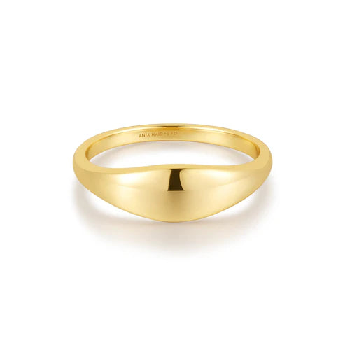 Ania Haie Gold Dome Plain Ring Sz 54