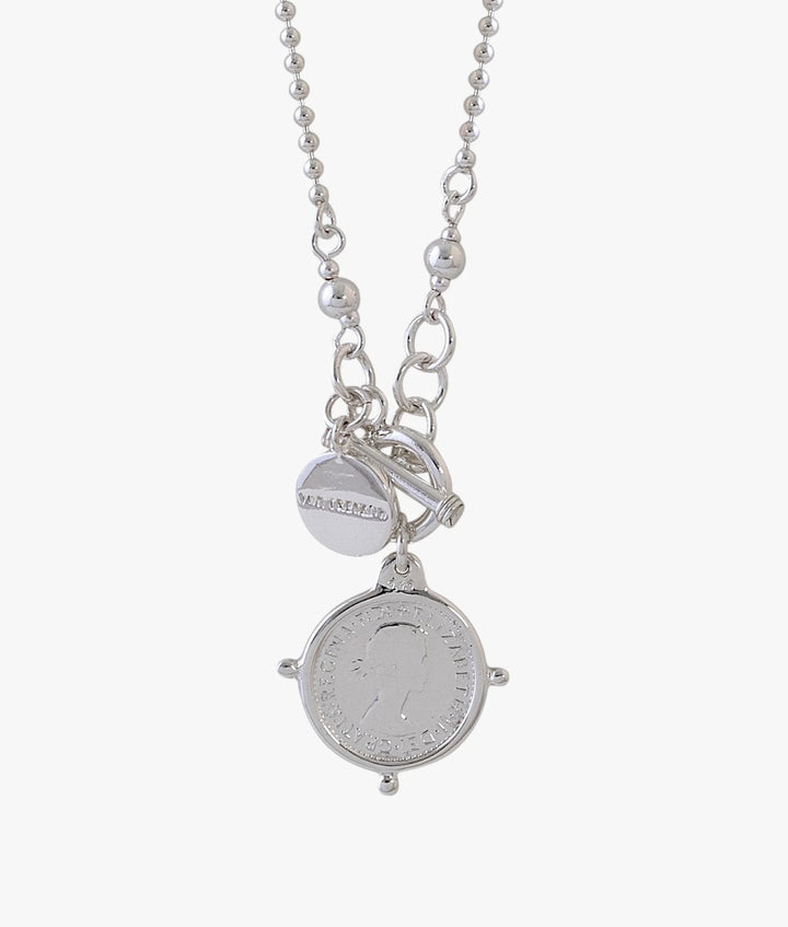 Von Treskow Fine ball chain necklace with threepence