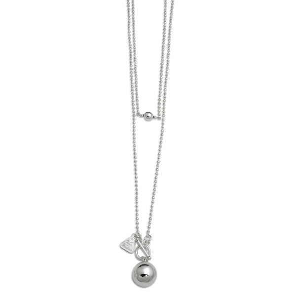 SilverHarmonyBallNecklace80CM