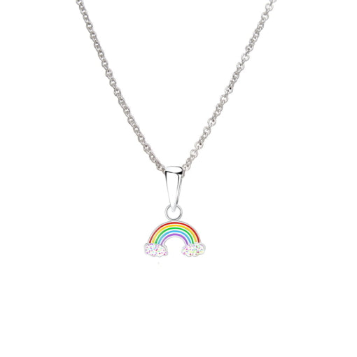 Tiny Treasures sterling silver children’s necklace with rainbow pendant