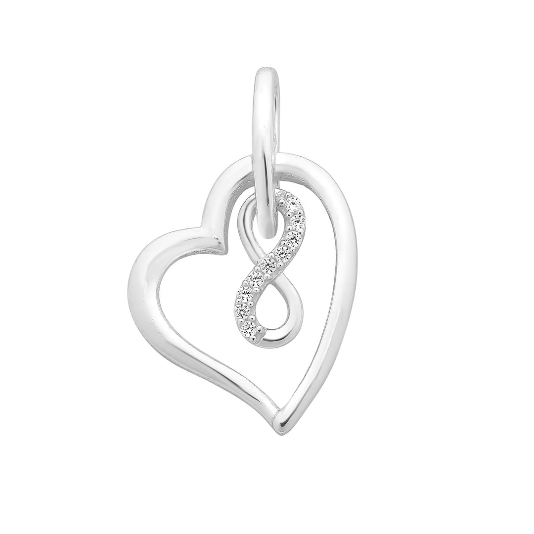 Sterling Silver Heart & Infinity Pendant