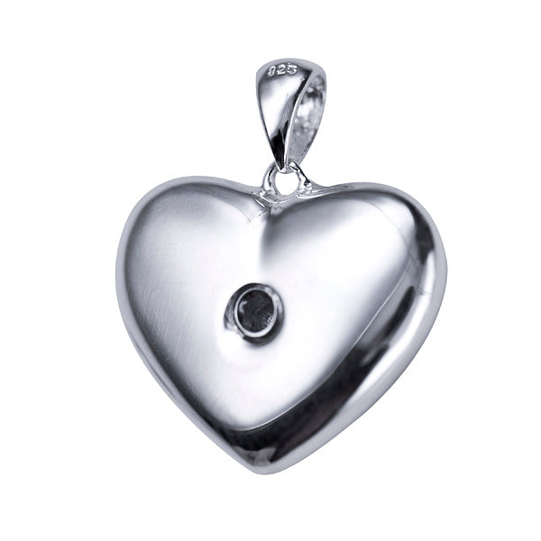 Silver Memorial Heart Pendant