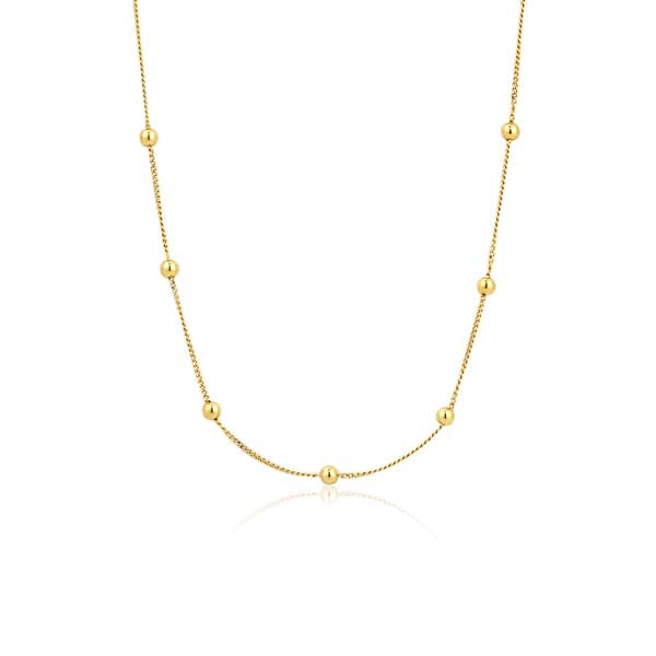 Ania Haie S/Slv Gold Plted Modern Minimalism Ball Chain N/L