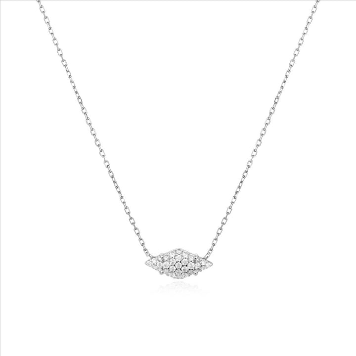 Ania Haie Silver Dia Shape Cz Cluster Necklace