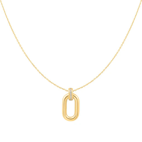 Ania Haie Gold Oval Hoop Pendant Necklace