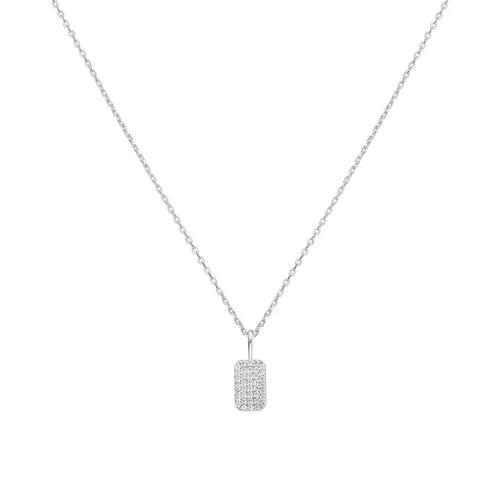 Ania Haie Silver Pave Pendant Necklace