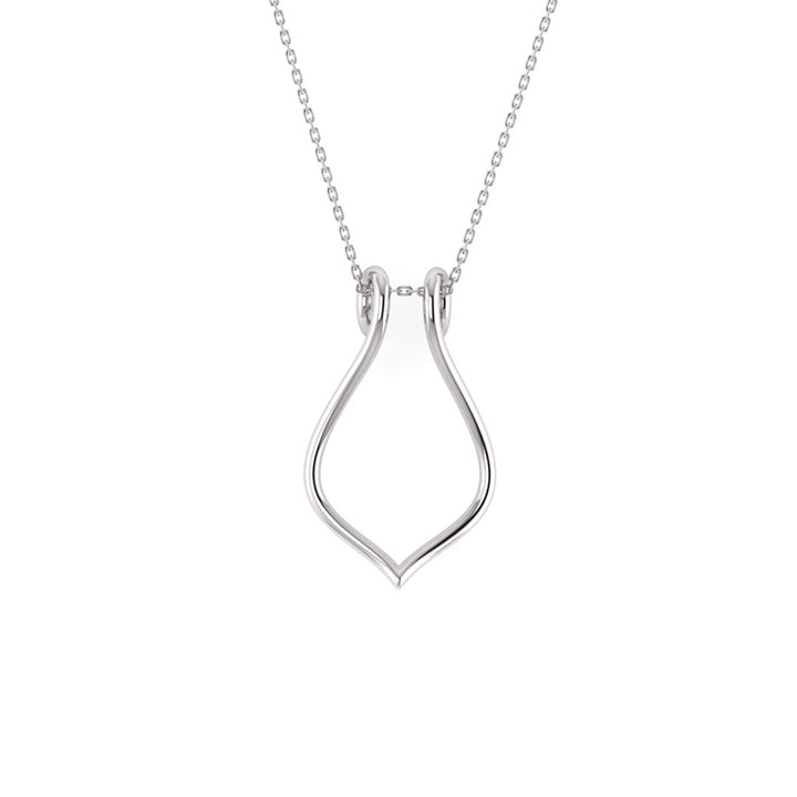 Silver Ring Holder Pendant With Display Chain