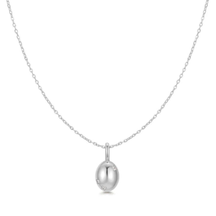 Ania Haie Silver Oval CZ Necklace
