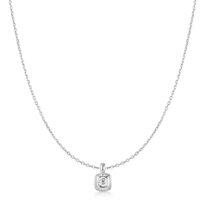 Ania Haie Silver CZ Bezel Set Necklace