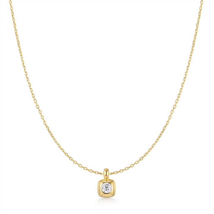 Ania Haie YG Plated CZ Bezel Set Necklace