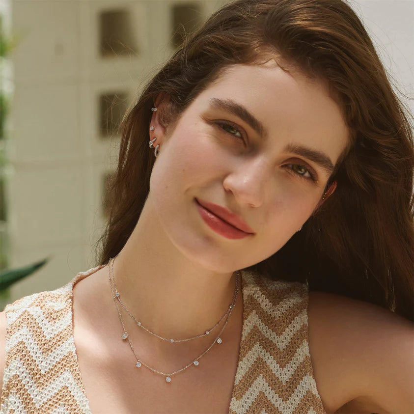 Ania Haie Silver CZ Station Necklace