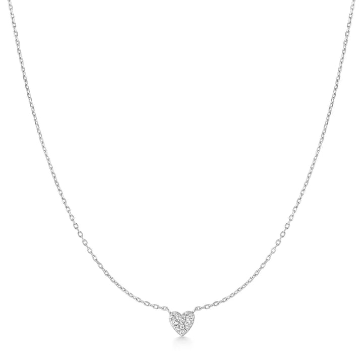 Ania Haie Silver Pave Heart Necklace