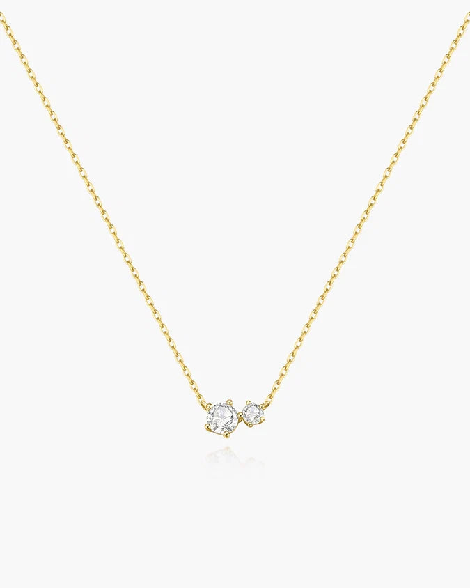 Ania Haie YG Plated Double CZ Necklace
