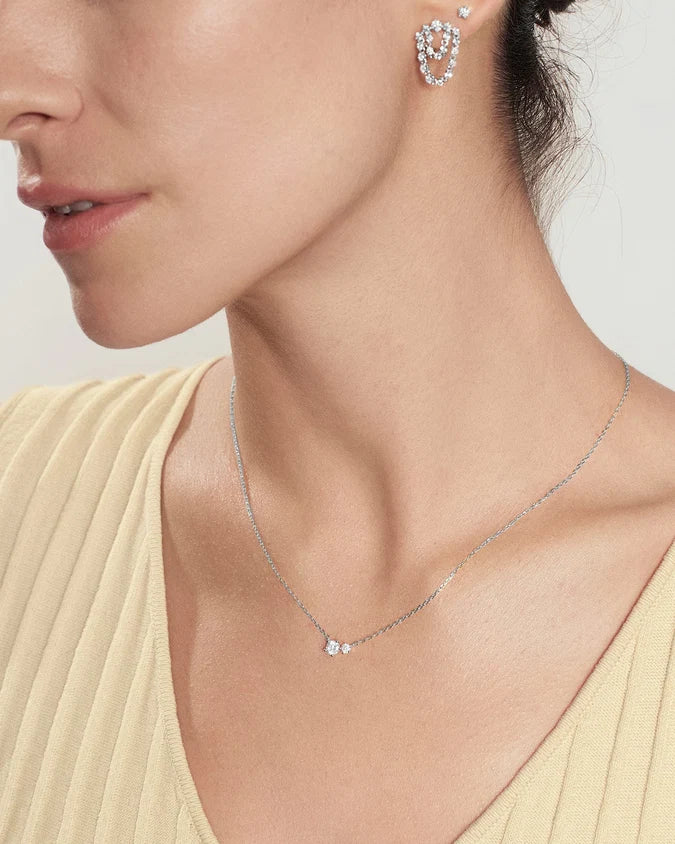 Ania Haie Silver Double CZ Necklace