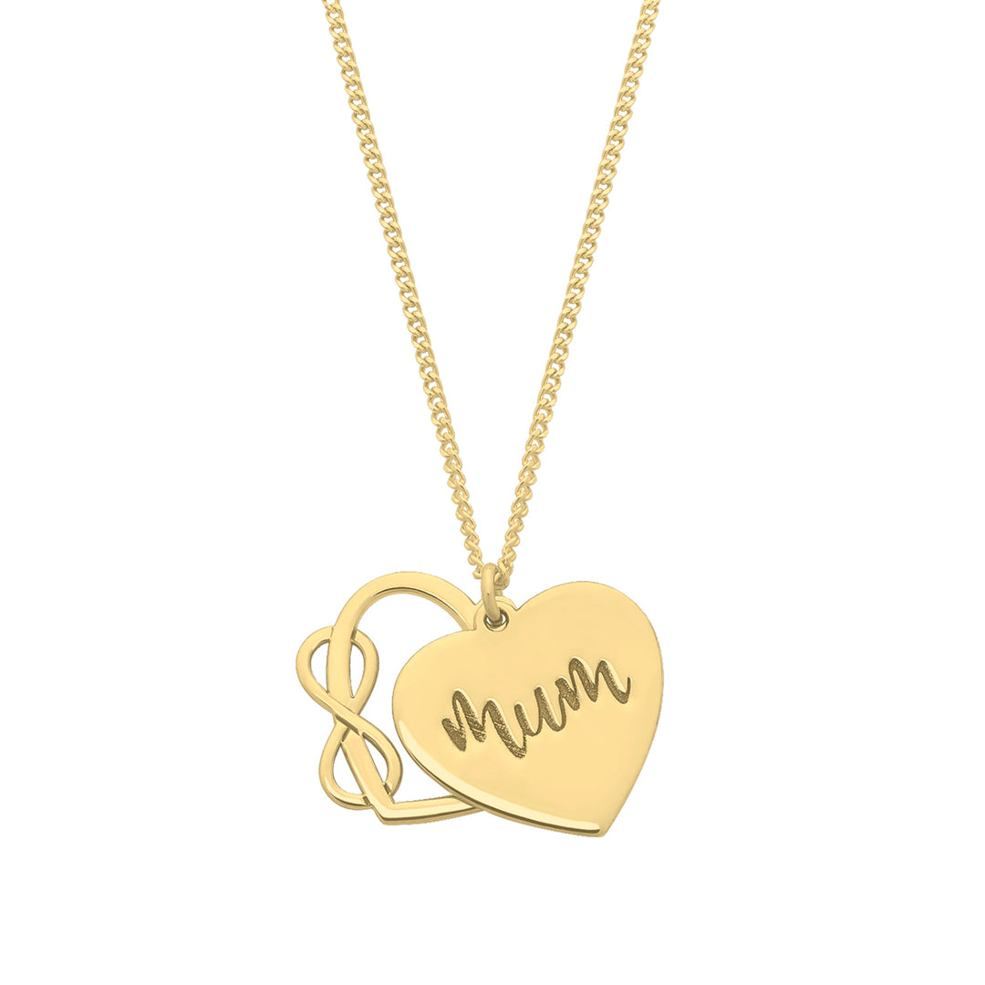YG Plated Heart "Mum" Necklace