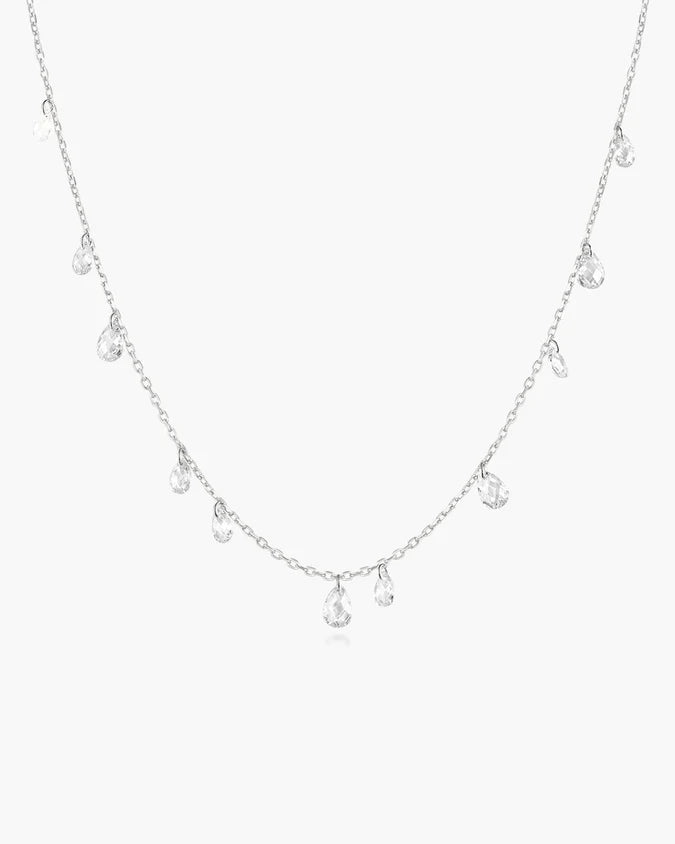 Ania Haie Silver CZ Tear Drop Necklace