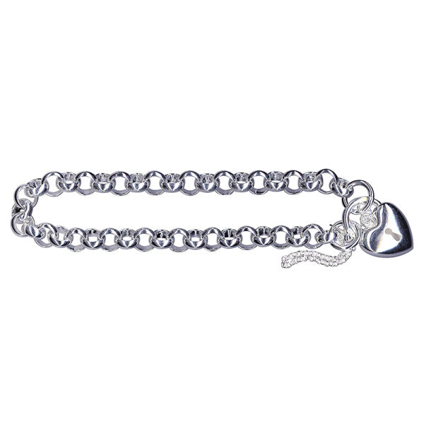 S/S Belcher Puff Padlock Bracelet