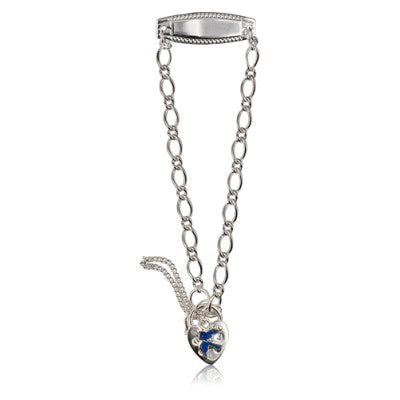 Silver ID Blue Bird Baby Bracelet